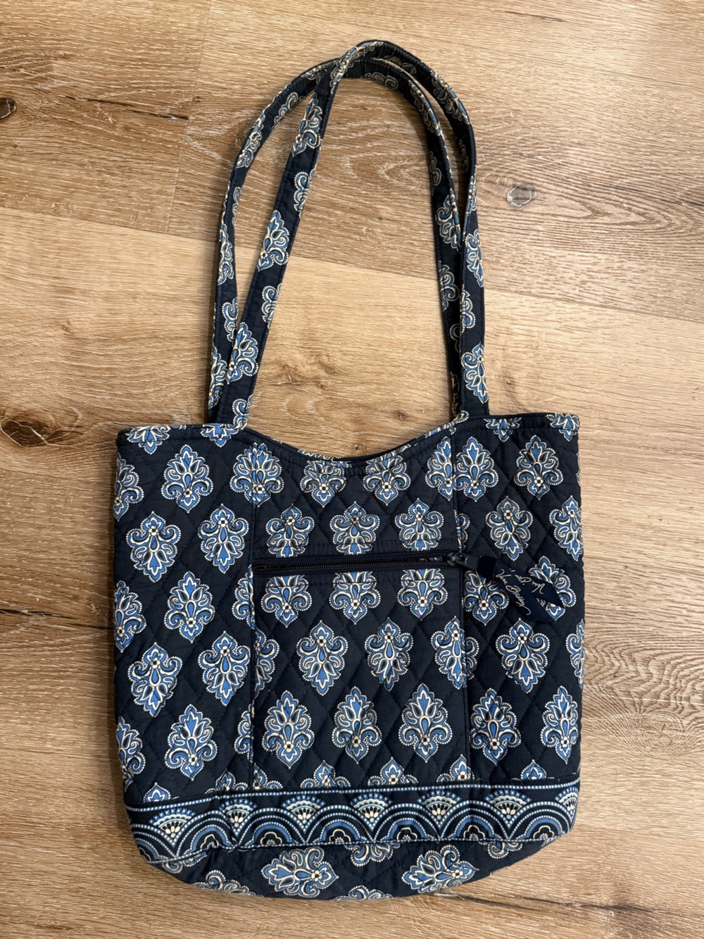 Vera Bradley Navy Quilted Floral Camisole Top